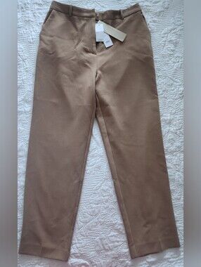 NWT Ever New Melbourne Camel Tailored High-Waisted Pants Trousers - Size 6